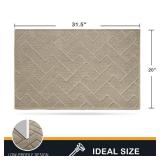 Dirt Trapping Door Mat 20 x 31.5", Non-Slip Machine Washable Entry Rug, Dog Doormat, Indoor Front Door Mat, Super Absorbent Entryway Rug for Muddy Shoes & Paws, Taupe - Retail: $30"