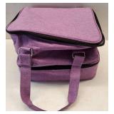 Nail Polish Organizer Case - Holds 42+ Bottles (15ml/0.5 fl.oz) and 1 Nail Lamp, Upgraded Double-layer Nail Polish Carrying Case Nail Polish Storage Bag with Handles (Purple) - Retail: $22