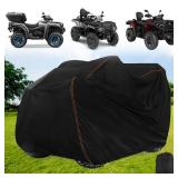ATV Cover,420D Large ATV Cover XXL 2-UP,4 Wheeler Quad Durable Waterproof Outdoor Full Protection Windproof for CFMOTO Cforce 600 1000 Tour, Polaris Sportsman 570,Can am Outlander 570 850 - Retail: $3
