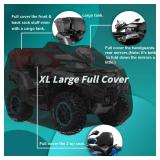 ATV Cover,420D Large ATV Cover XXL 2-UP,4 Wheeler Quad Durable Waterproof Outdoor Full Protection Windproof for CFMOTO Cforce 600 1000 Tour, Polaris Sportsman 570,Can am Outlander 570 850 - Retail: $3