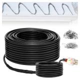 Oak Leaf 120Ft Heat Tape for Water Pipes, Self-Regulating Roof Heat Cable, Freeze Protection Heat Tape for Roof and Gutter with Light Indicator Plug & 5Ft Power Cord, 120V/ 6W/Ft - Retail: $94