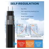 Oak Leaf 120Ft Heat Tape for Water Pipes, Self-Regulating Roof Heat Cable, Freeze Protection Heat Tape for Roof and Gutter with Light Indicator Plug & 5Ft Power Cord, 120V/ 6W/Ft - Retail: $94