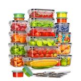 40 Piece Food Storage Containers with Lids(20 Containers & 20 Lids), BPA-Free Plastic Food Containers for Kitchen Storage and Organization, Leak Proof Meal Prep Container, Includes Labels & Pen - Reta