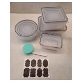 40 Piece Food Storage Containers with Lids(20 Containers & 20 Lids), BPA-Free Plastic Food Containers for Kitchen Storage and Organization, Leak Proof Meal Prep Container, Includes Labels & Pen - Reta