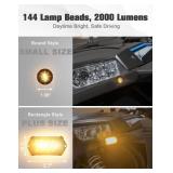 UTV Turn Signal Kit with 110dB Horn, Pre-Wired, Plug and Play UTV ATV Blinker with Rocker Switch, Rectangle Universal Street Legal Turn Signals Compatible with Polaris, Can-Am, Teryx, CFMOTO - Retail: