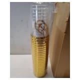 100 Pieces Monogrammed Plastic Cups Gold Foil Letter K Disposable Cups 12 oz Clear Initial Party Cups for Wedding Birthday Baby Shower Personalized Party Drinkware - Retail: $34