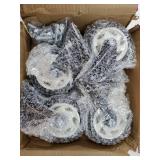 4 inch Caster Wheels Heavy Duty Swivel Casters (Set of 4) with no Brake Max Load Capacity 1200lbs - Retail: $28