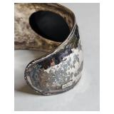 Silpada .925 Sterling Silver and Onyx Cuff Bracelet 60g