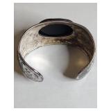 Silpada .925 Sterling Silver and Onyx Cuff Bracelet 60g