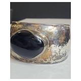 Silpada .925 Sterling Silver and Onyx Cuff Bracelet 60g