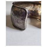 Silpada .925 Sterling Silver Wide Cuff Bracelet with Scroll Design 51g