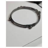 Medieval Style Iron Bangle with Decorative Knobs