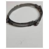 Medieval Style Iron Bangle with Decorative Knobs