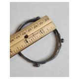 Medieval Style Iron Bangle with Decorative Knobs
