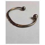 Twisted Metal Arm Band with Ball Ends