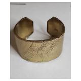 Silpada KR Wide Gold Tone Textured Cuff Bracelet