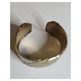 Silpada KR Wide Gold Tone Textured Cuff Bracelet