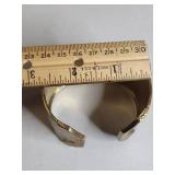 Silpada KR Wide Gold Tone Textured Cuff Bracelet