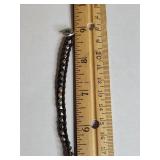 Silpada .925 Links of London Brown Cord Bracelet with Silver Beads 17g