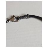 Silpada .925 Sterling Silver and Leather Bar Bracelet 10.49g