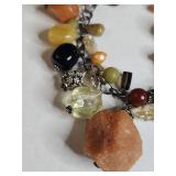 Silpada Sterling Silver Multi-Stone Charm Bracelet with Himalayan Salt Crystal