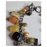 Silpada Sterling Silver Multi-Stone Charm Bracelet with Himalayan Salt Crystal