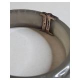 Silpada .925 Indonesian Jade Bangle with Silver Clasp