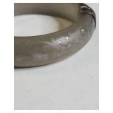 Silpada .925 Indonesian Jade Bangle with Silver Clasp