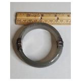 Silpada .925 Indonesian Jade Bangle with Silver Clasp