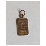 Credit USA Gold Bar Pendant 121980 14K Yellow Gold 1 Gram