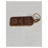 Credit USA Gold Bar Pendant 121980 14K Yellow Gold 1 Gram