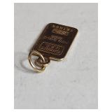 Credit USA Gold Bar Pendant 121980 14K Yellow Gold 1 Gram