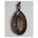Sterling Silver Black Onyx Oval Pendant 22.49g