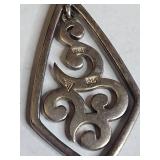 Silpada .925 Sterling Silver Scroll Design Pendant 9.6g