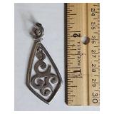 Silpada .925 Sterling Silver Scroll Design Pendant 9.6g