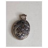 Silpada .925 Sterling Silver Oval Swirl Pattern Locket 12.1g