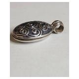 Silpada .925 Sterling Silver Oval Swirl Pattern Locket 12.1g