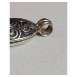 Silpada .925 Sterling Silver Oval Swirl Pattern Locket 12.1g