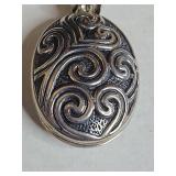 Silpada .925 Sterling Silver Oval Swirl Pattern Locket 12.1g