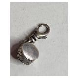 Silpada .925 Sterling Silver Red Crystal Charm