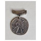 Israeli .925 Sterling Silver Double-Sided Medal Pendant 18.4g