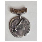 Israeli .925 Sterling Silver Double-Sided Medal Pendant 18.4g