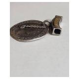 Israeli .925 Sterling Silver Double-Sided Medal Pendant 18.4g