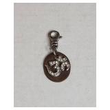 Silpada .925 Crystal Om Symbol Brass Charm