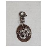 Silpada .925 Crystal Om Symbol Brass Charm