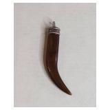 Silpada .925 Sterling Silver and Smoky Glass Striking Tiger Claw Pendant