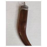 Silpada .925 Sterling Silver and Smoky Glass Striking Tiger Claw Pendant