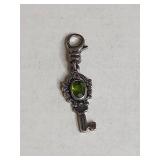Silpada .925 Sterling Silver Key Charm with Peridot Stone