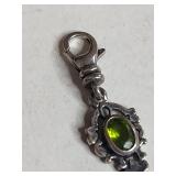 Silpada .925 Sterling Silver Key Charm with Peridot Stone