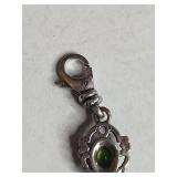 Silpada .925 Sterling Silver Key Charm with Peridot Stone